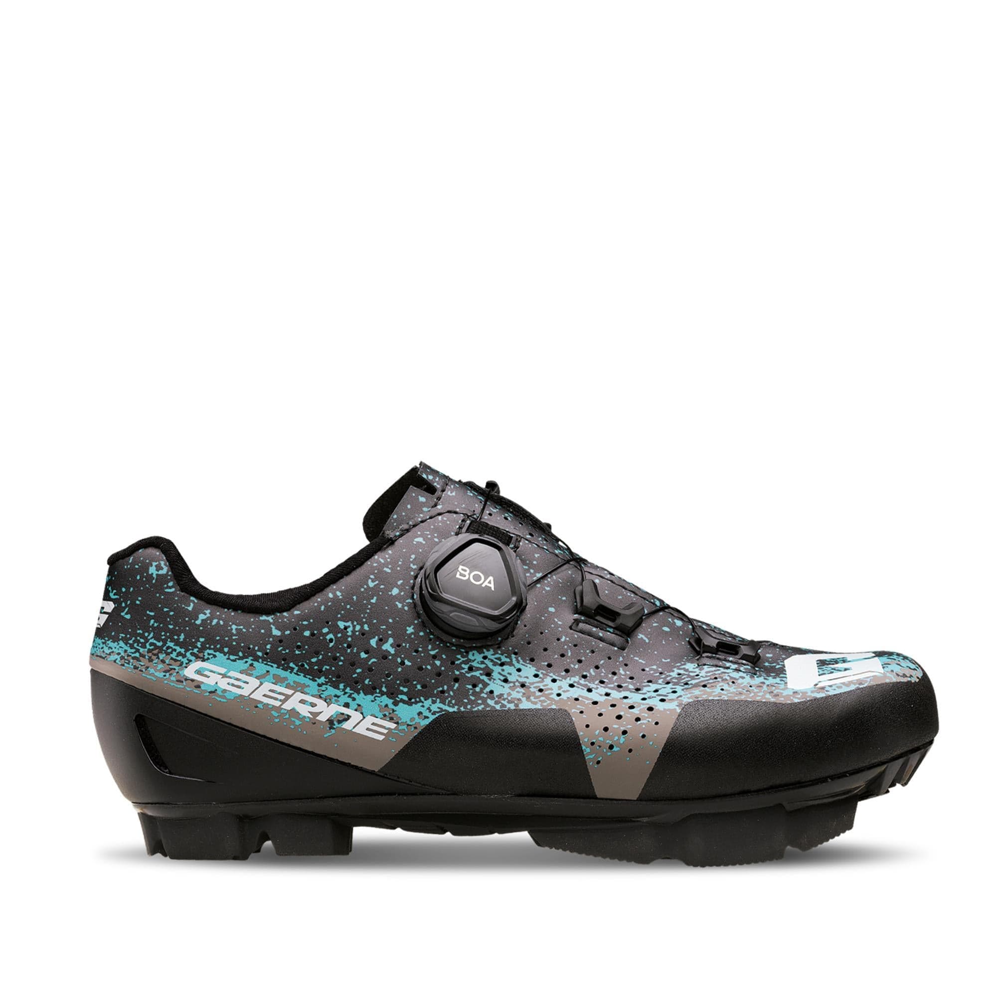Gaerne Lampo Ladies MTB Shoes 2025: MATT BLACK GREY AZURE 40