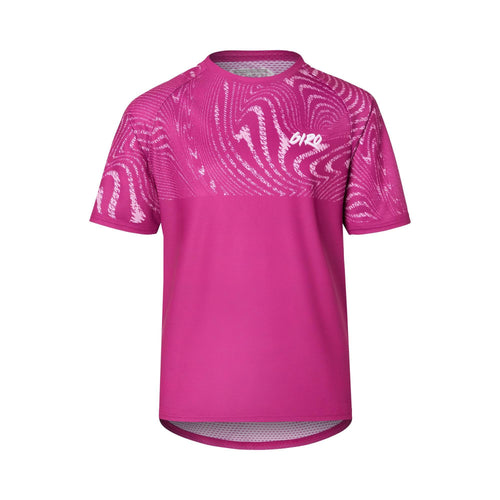 Giro Youth Roust Short Sleeve Mtb Jersey 2023: Pink Ripple Xl