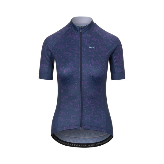 Giro Women'S Chrono Sport Short Sleeve Jersey 2022: Midnight Blue Scree Xl