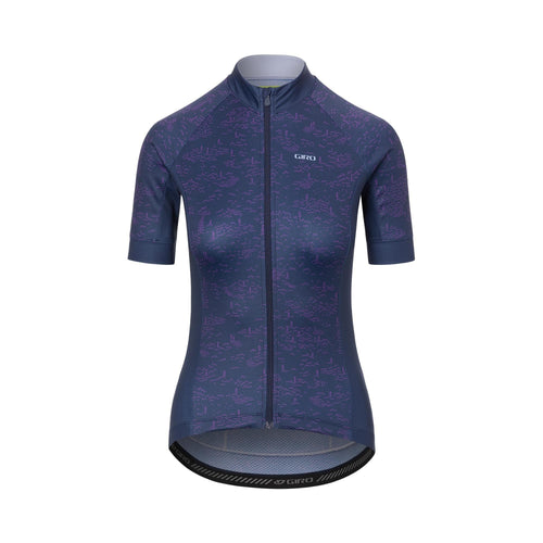 Giro Women'S Chrono Sport Short Sleeve Jersey 2022: Midnight Blue Scree L