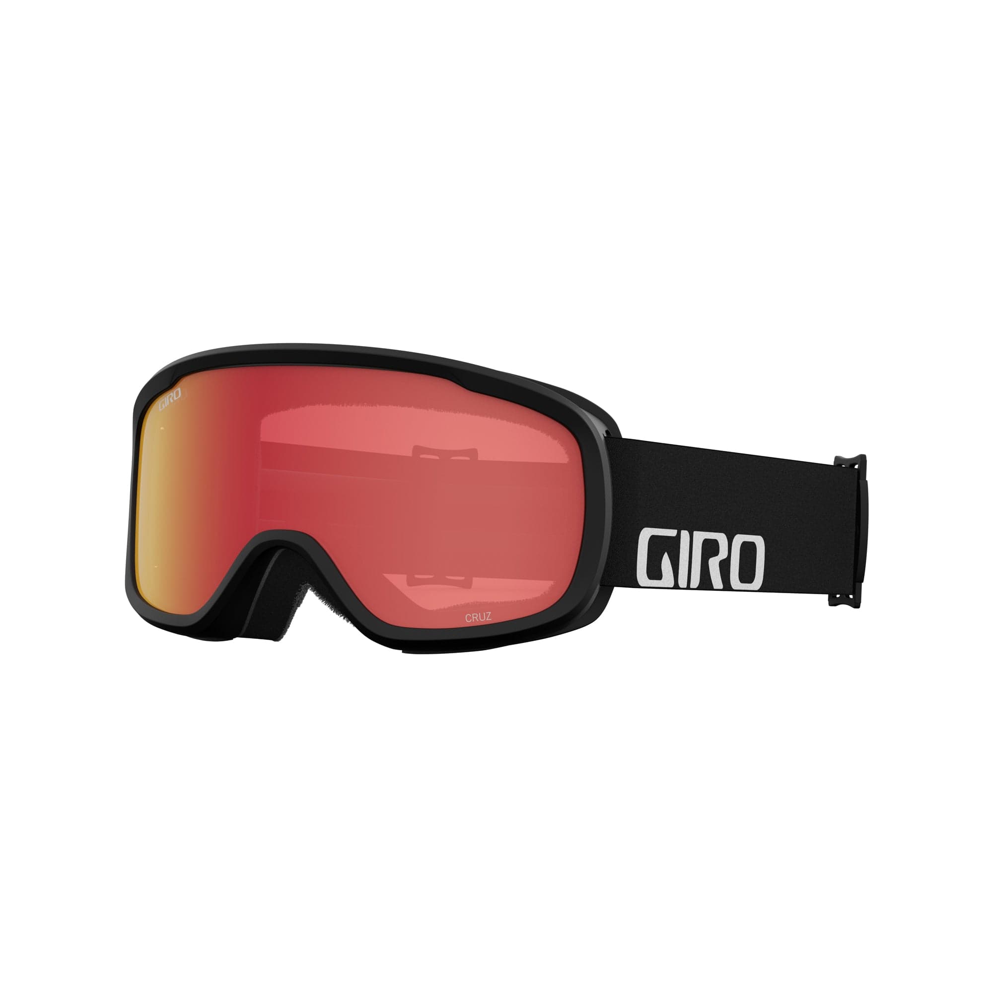 Giro Cruz Snow Goggle 2022: Black Wordmark - Amber Scarlet Lenses Medium Frame