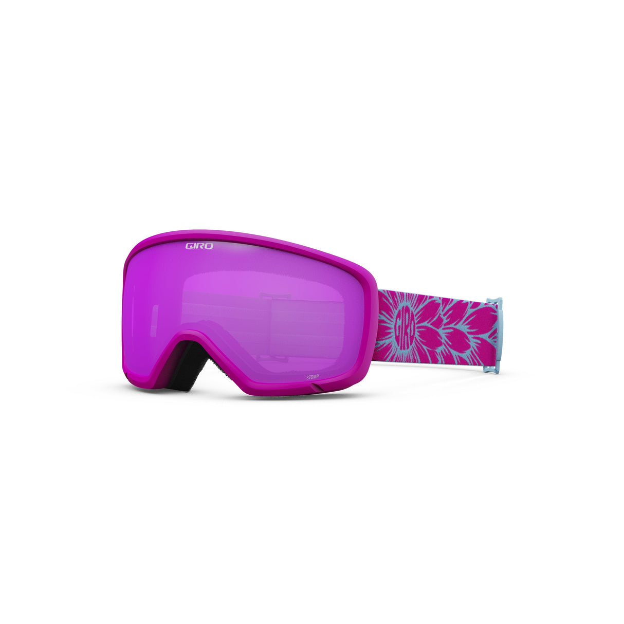 Giro Stomp Snow Goggle 2024: Pink Bloom - Amber Pink Lenses