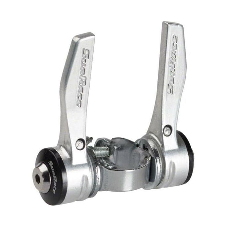 SunRace R80 Downtube Shifters Silver 8spd