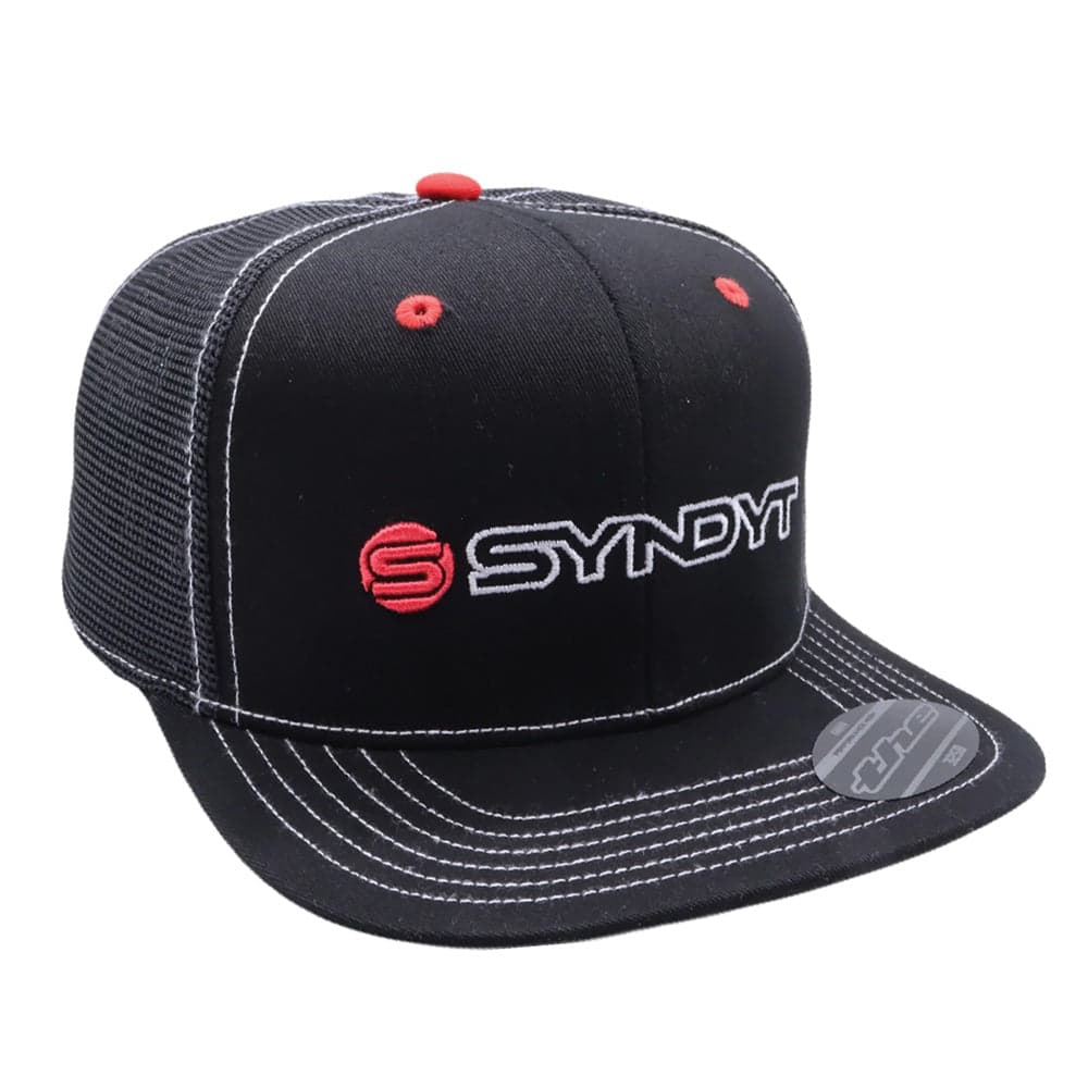 Syndyt Mesh Flat Bill Cap One Size Black