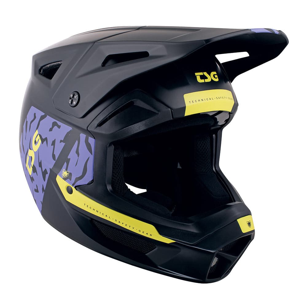 TSG Sentinel Full Face Helmet Violet Yellow Flakes Lg