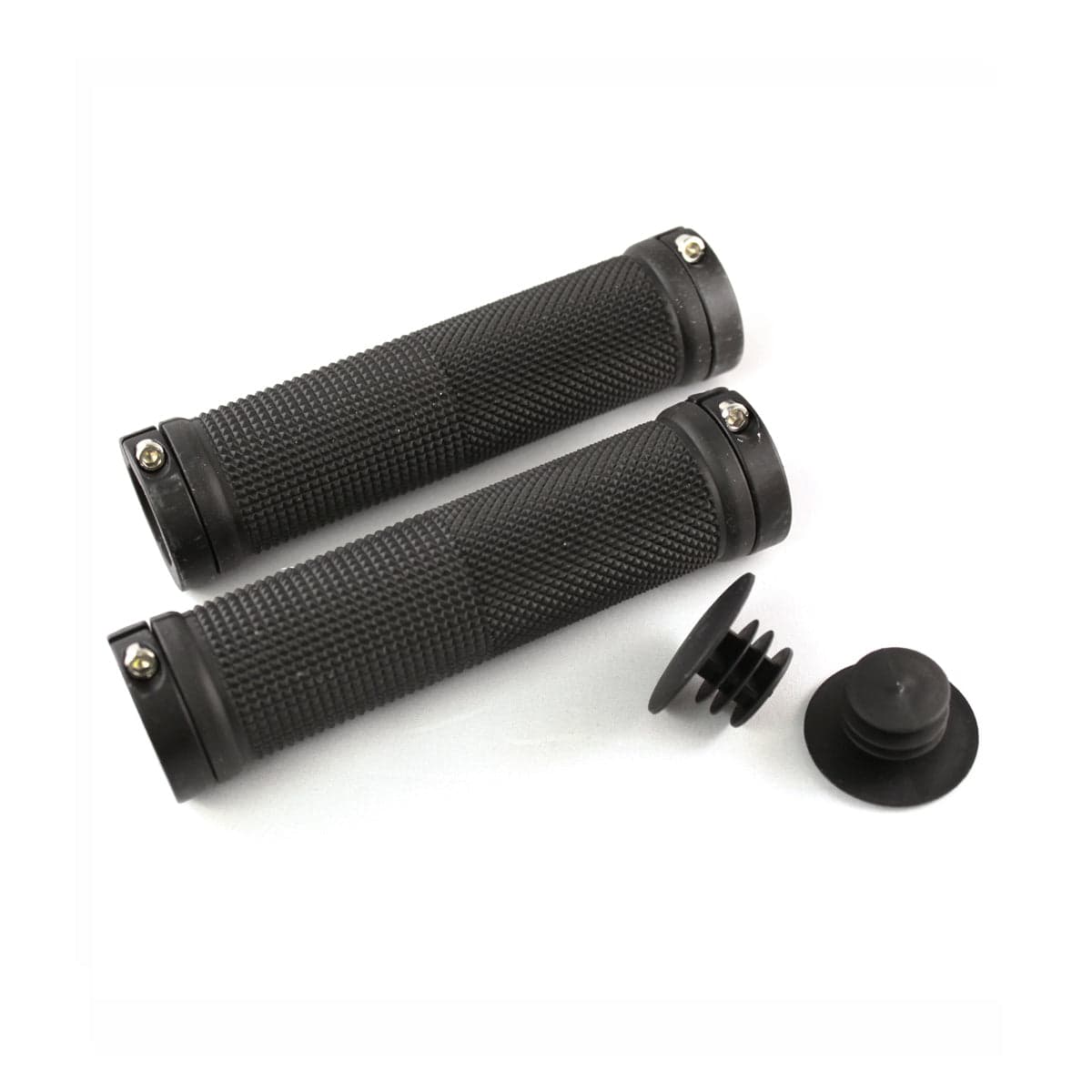 Clarks Vice Lock-On Handlebar Grip Black With Black Anodised End: