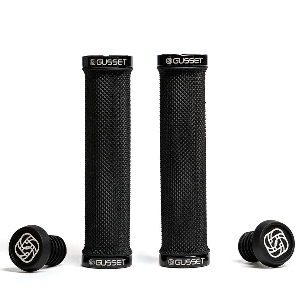 Gusset Grips Double File Lock-On Firm Grips Black 135mm