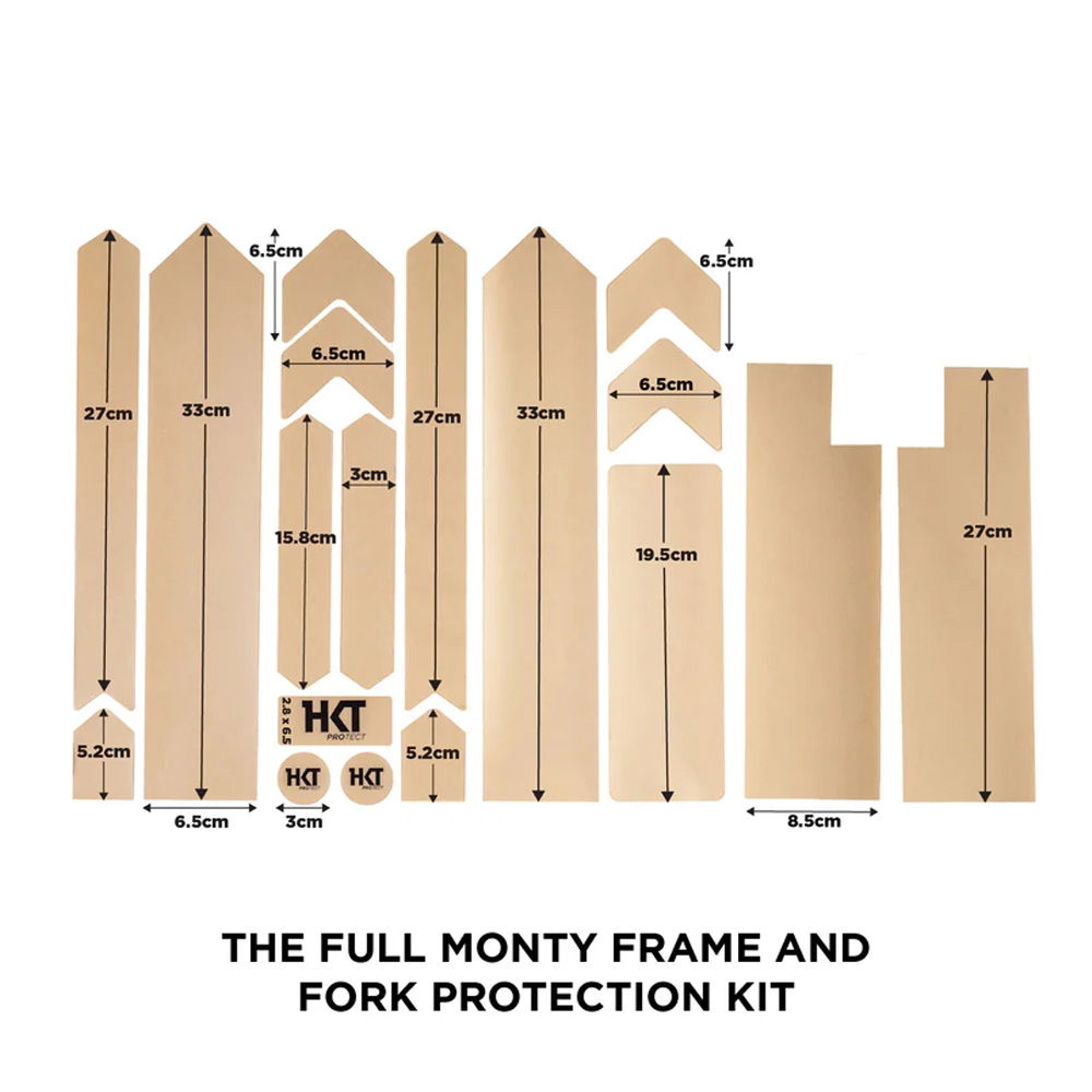 HKT - THE FULL MONTY, FRAME AND FORK KIT MATTE CLEAR