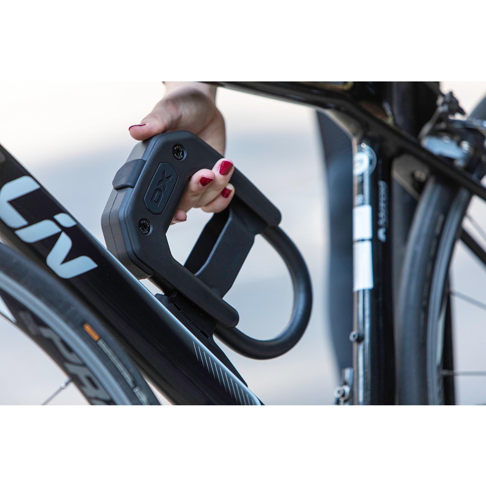 Hiplok Dx D Lock With Frame Clip: All Black