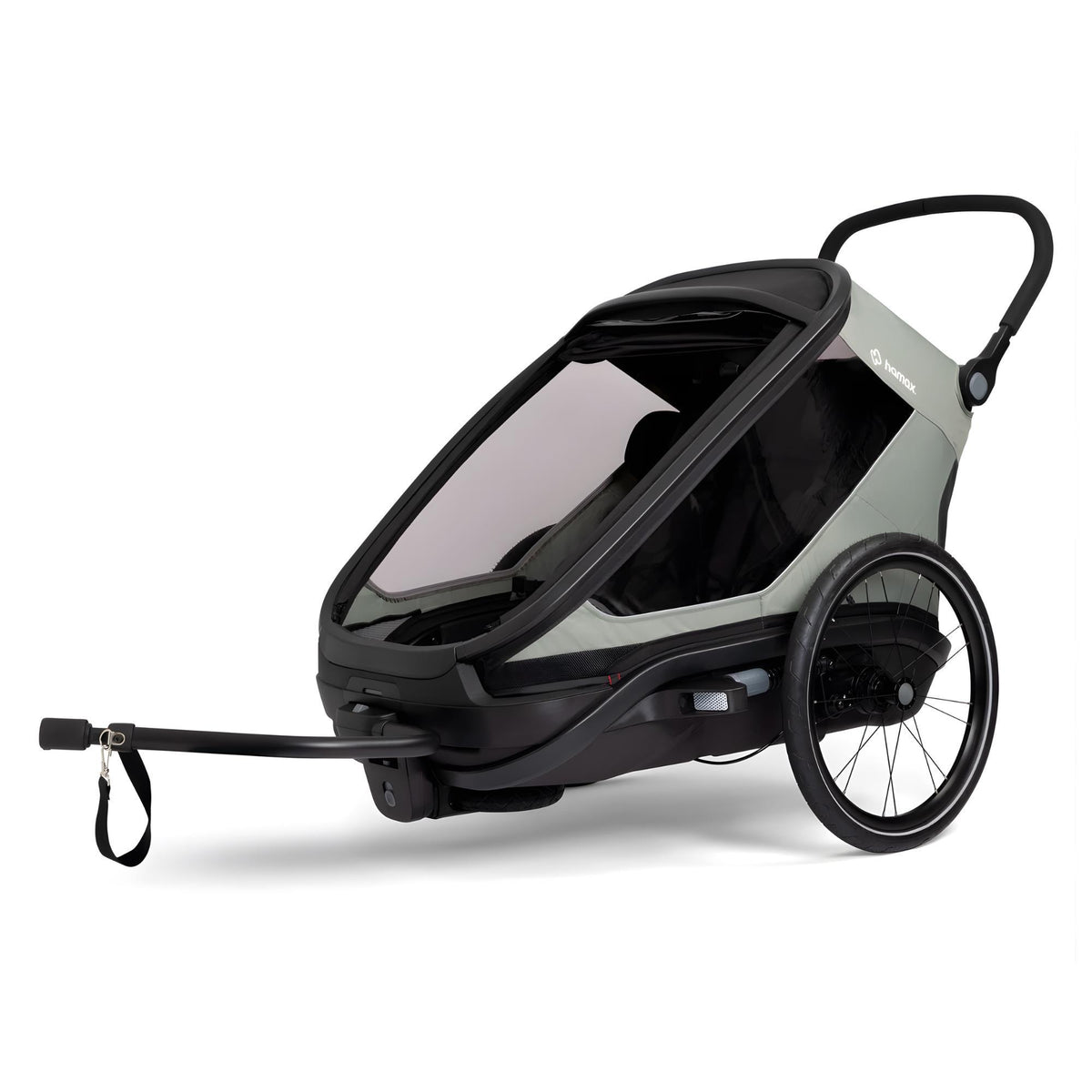Hamax Outback Next Twin Bicycle Trailer: GREEN