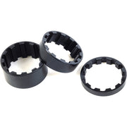 M Part Splined alloy headset spacers 1-1/8 inch x 15 mm black; pack of 20