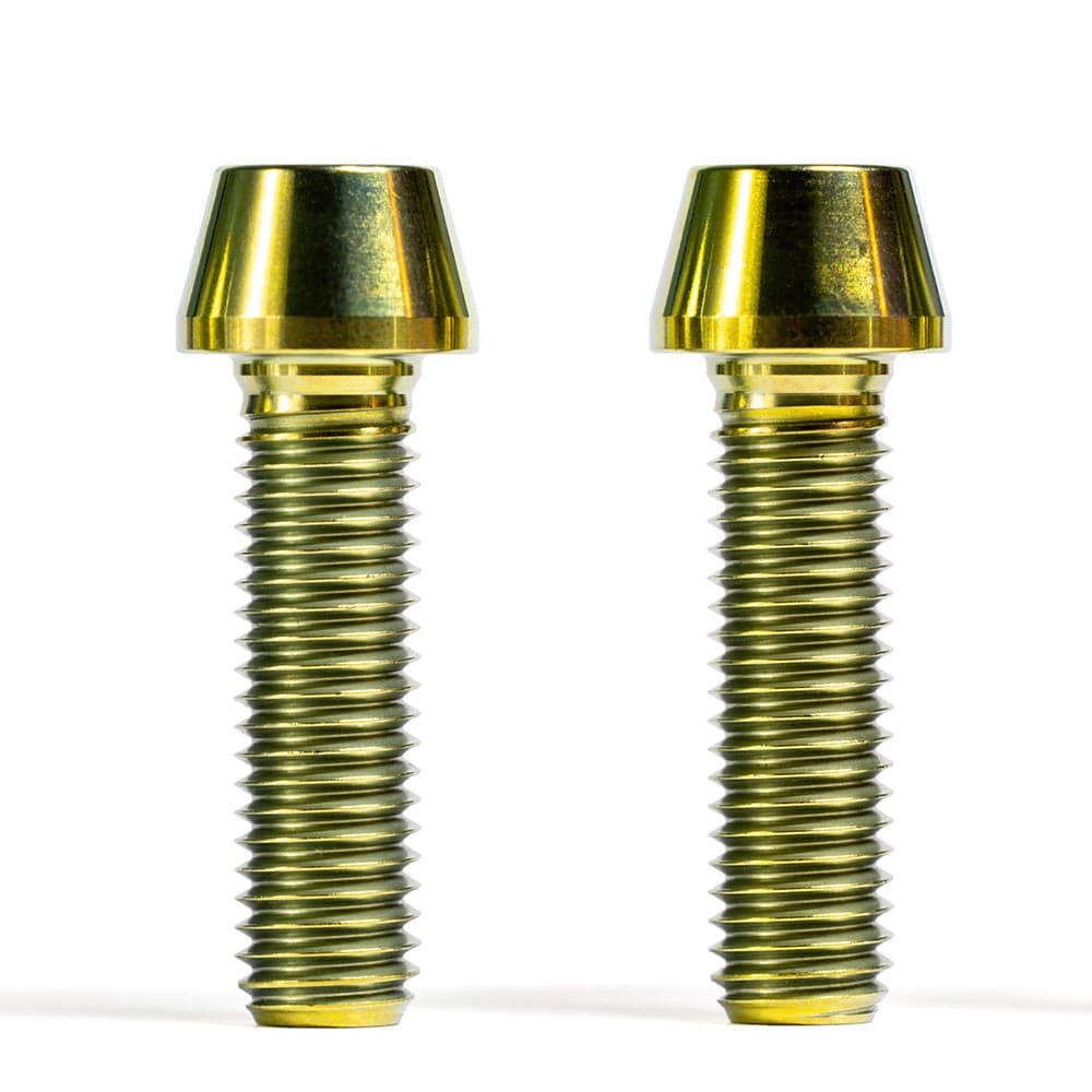 Halo DJD and MT Supadrive SS Titanium Bolts Gold M10x1.5x35mm