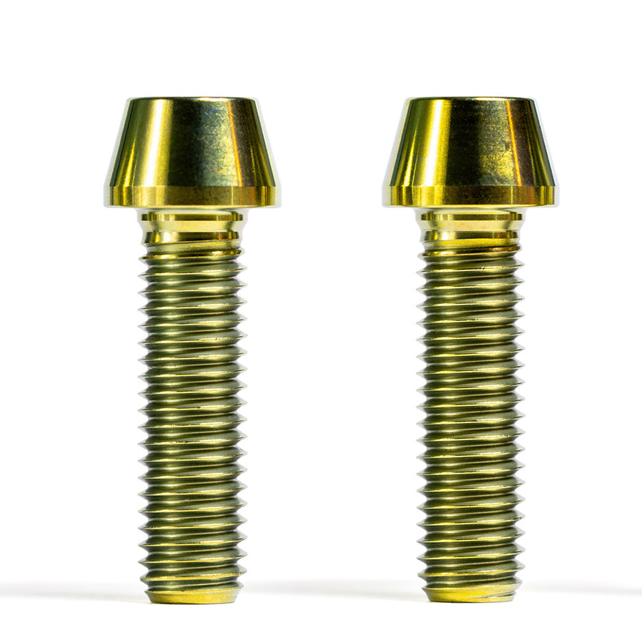 Halo DJD and MT Supadrive SS Titanium Bolts Gold M10x1.5x35mm