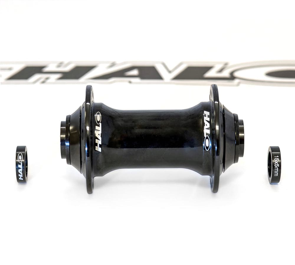 Halo Boost Front Axle Spacers Black 15x5mm