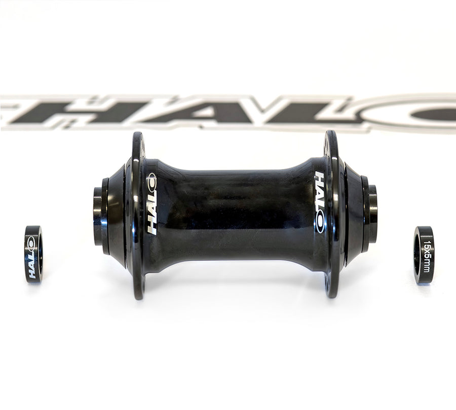Halo Boost Front Axle Spacers Black 15x5mm  (2 Spacers)