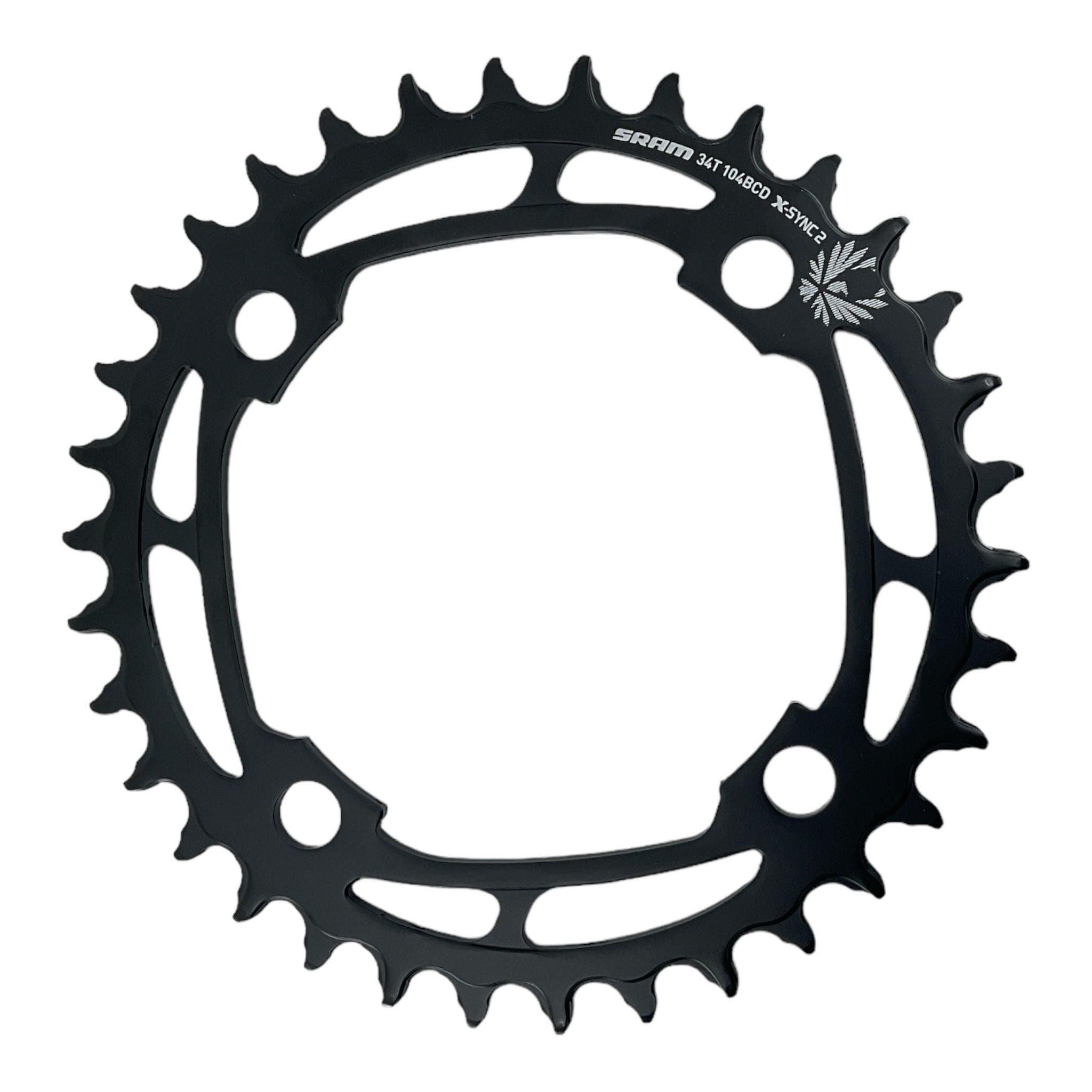 Sram Chain Ring X-Sync 2 34T 104 Bcd Steel Eagle Black: Black 34T