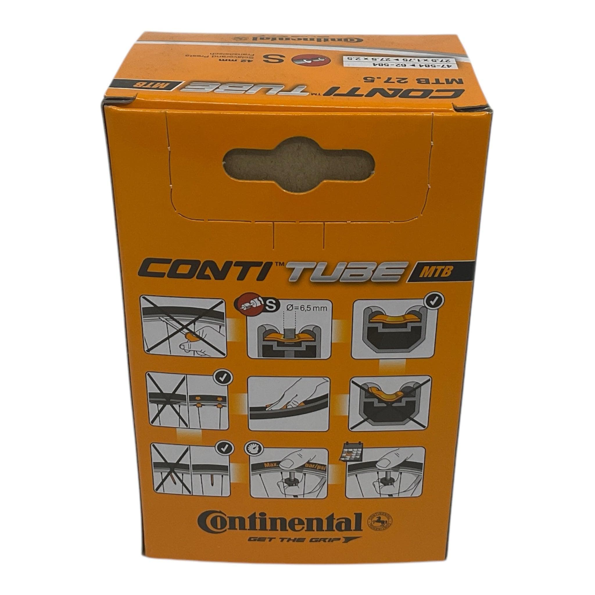 Continental MTB 27.5 x 1.75" - 2.50" 42mm Presta Valve Inner Tube - 0182311