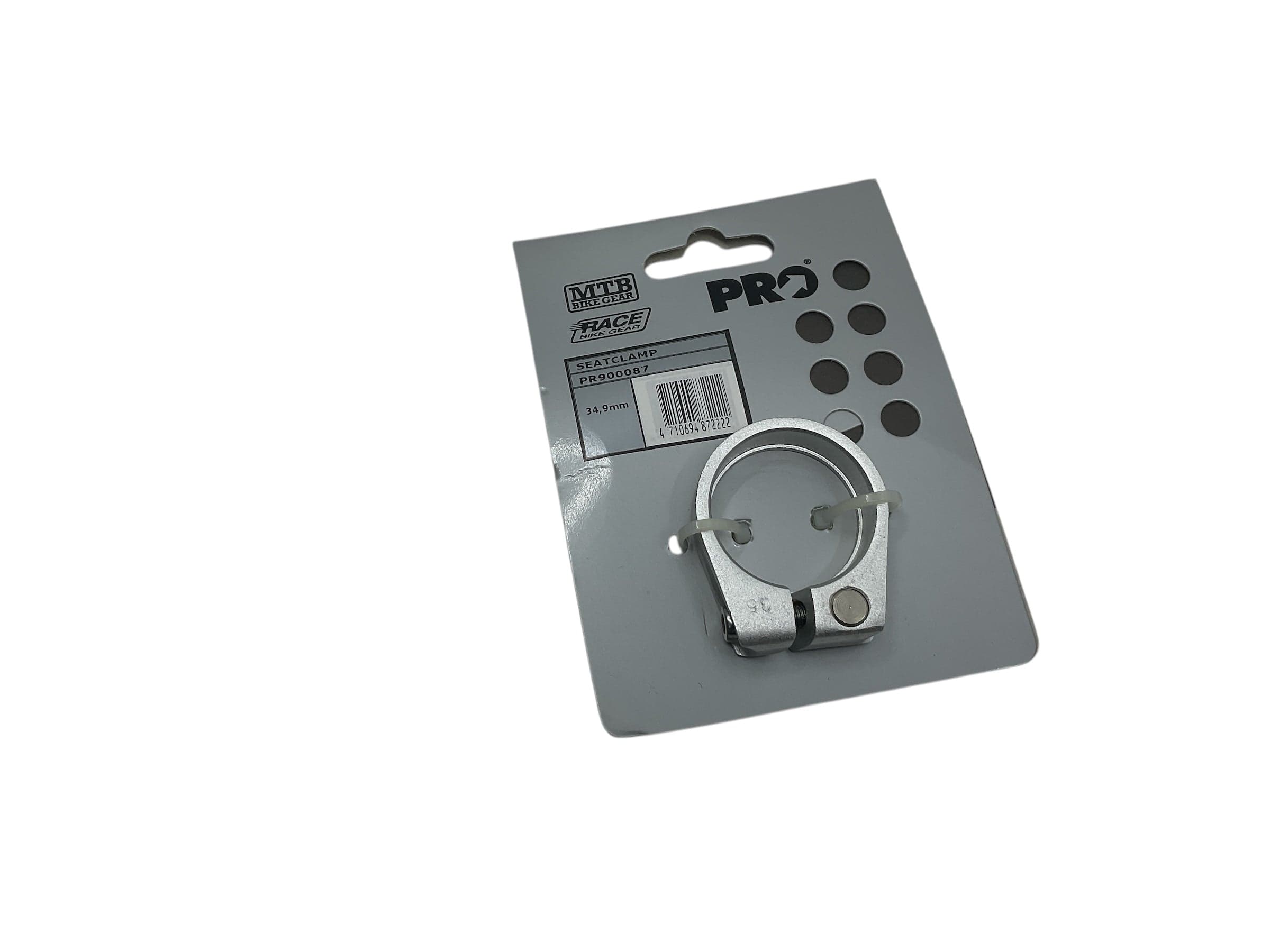 PRO Seatpost clamp 34.9mm aluminium with allen Key screw - silver