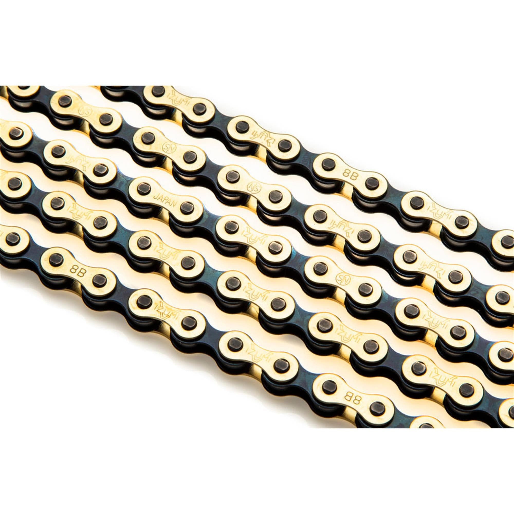 Izumi-V Super Toughness 1/2" X 3/32" NJS Approved Track Chain: GOLD/BLACK 1/2" X 3/32"