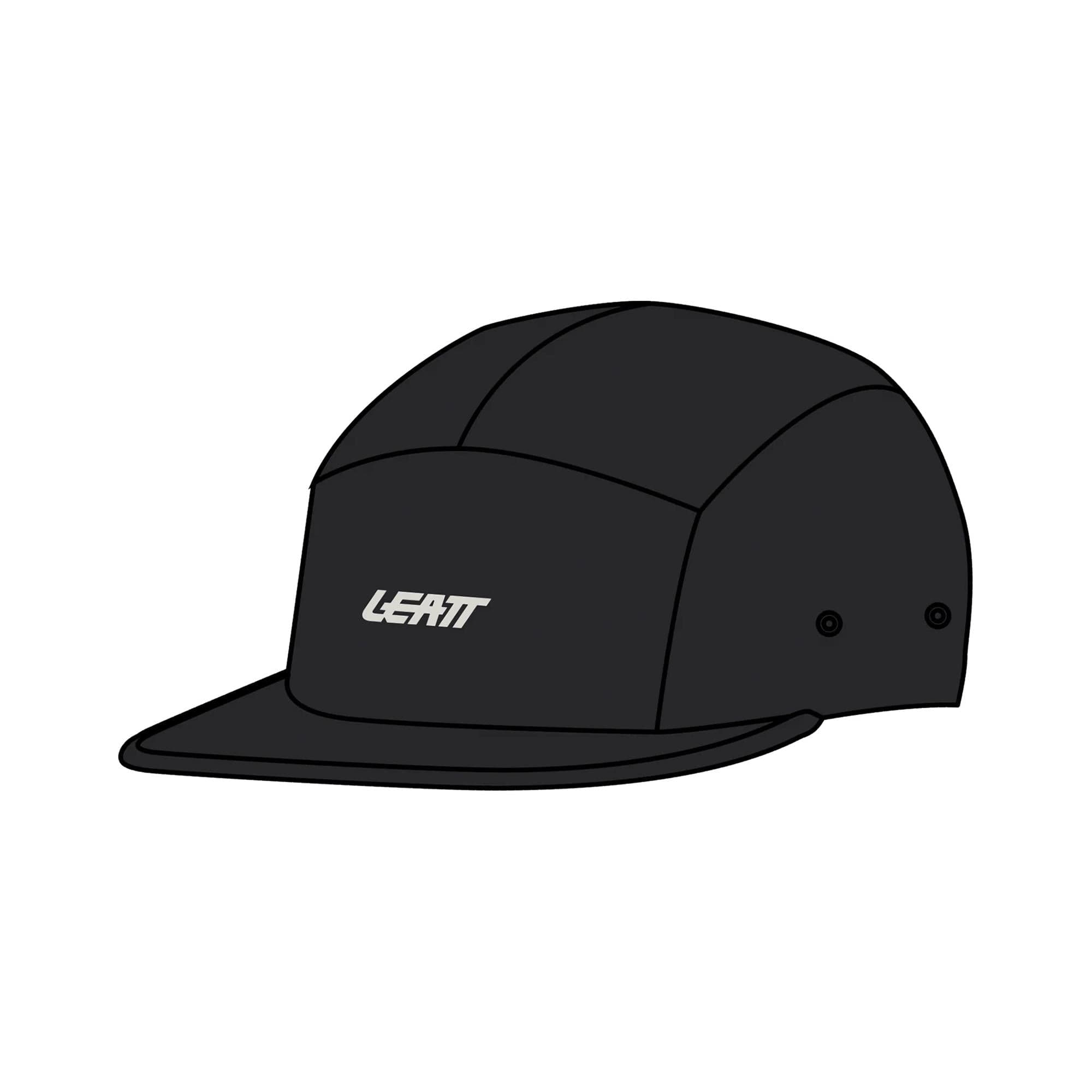 Leatt 5-Panel Cap  2026: BLACK S-XL