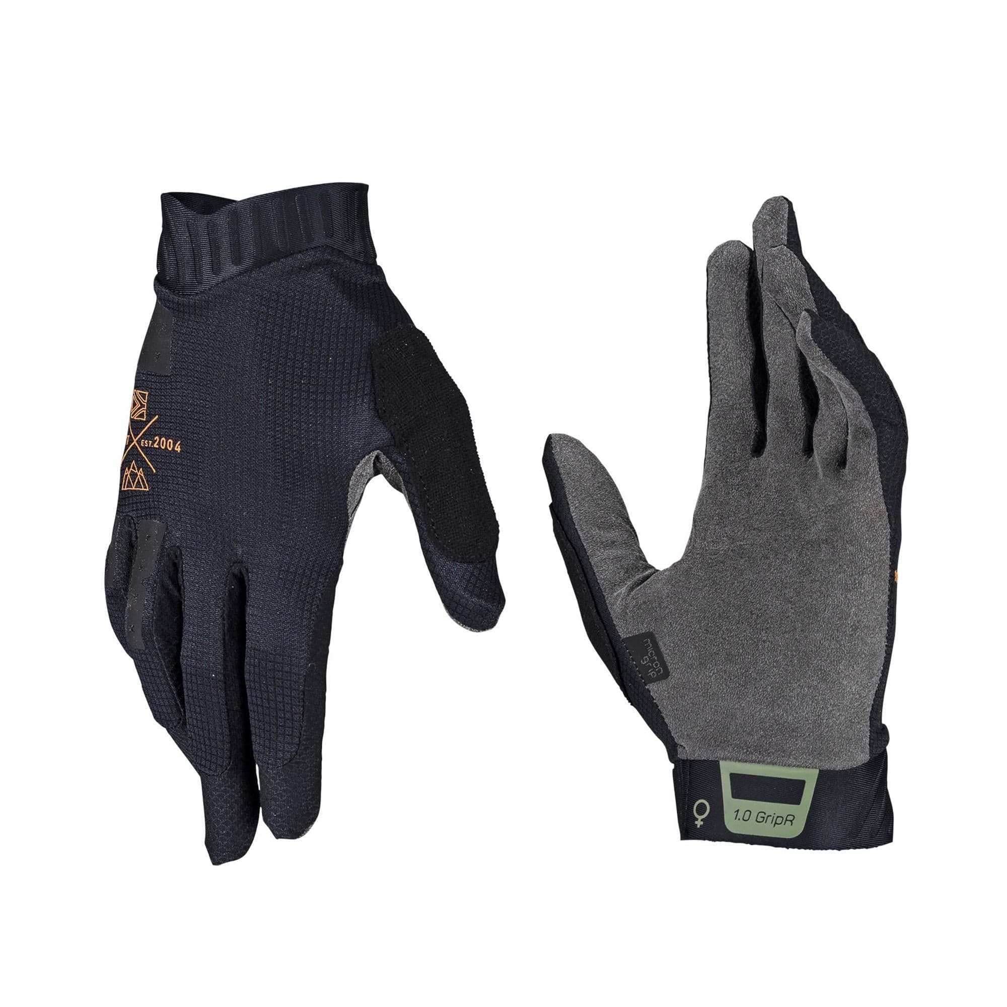 Leatt Women's GripR MTB 1.0 Glove 2025: STEALTH L