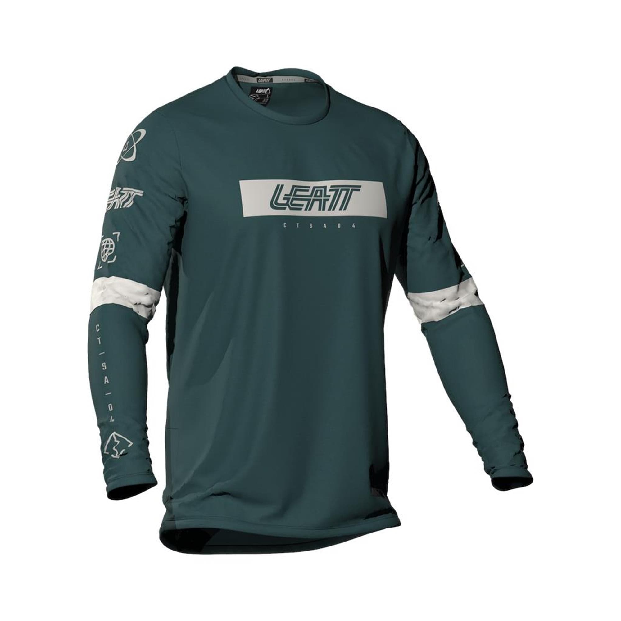 Leatt Gravity 3.0 Jr MTB Long Sleeve Jersey V26 2026: SPRUCE GREEN L