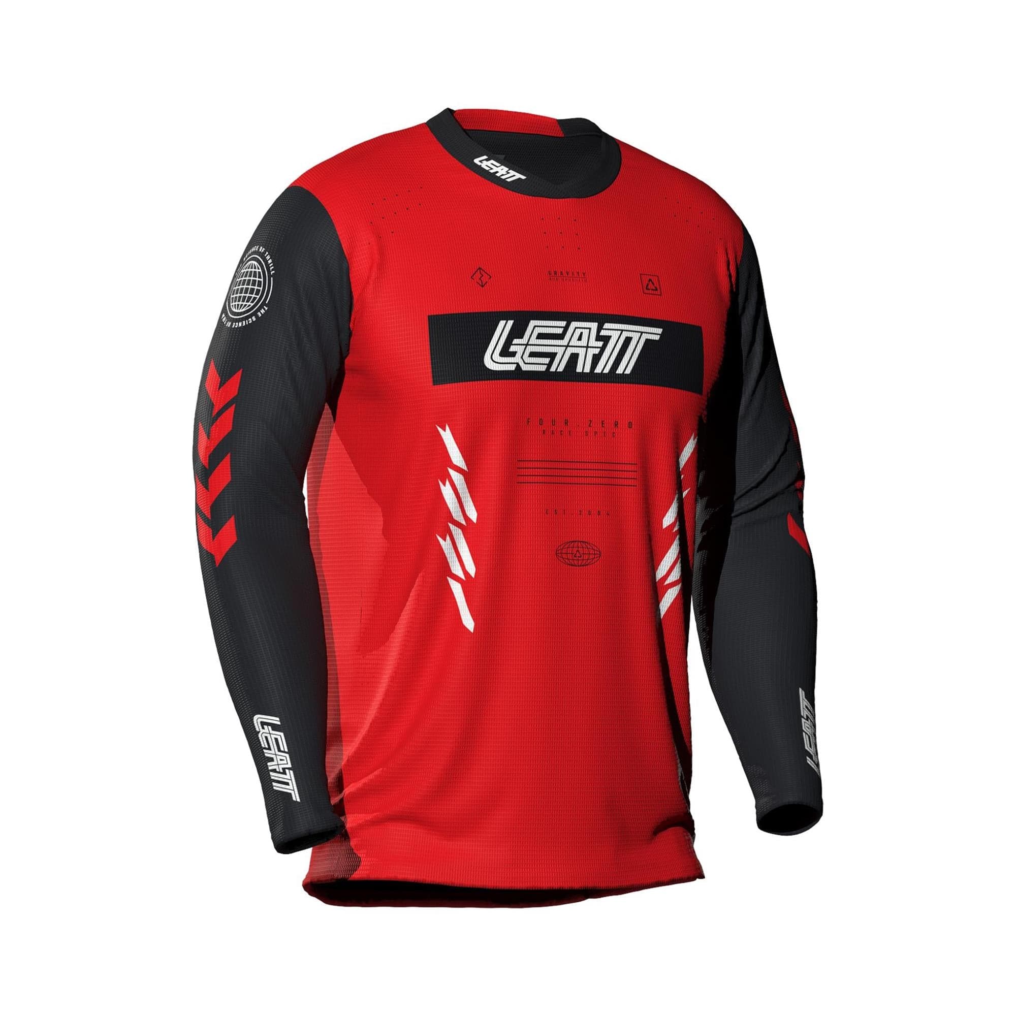 Leatt Gravity 4.0 MTB Long Sleeve Jr Jersey V26 2026: RACE RED L