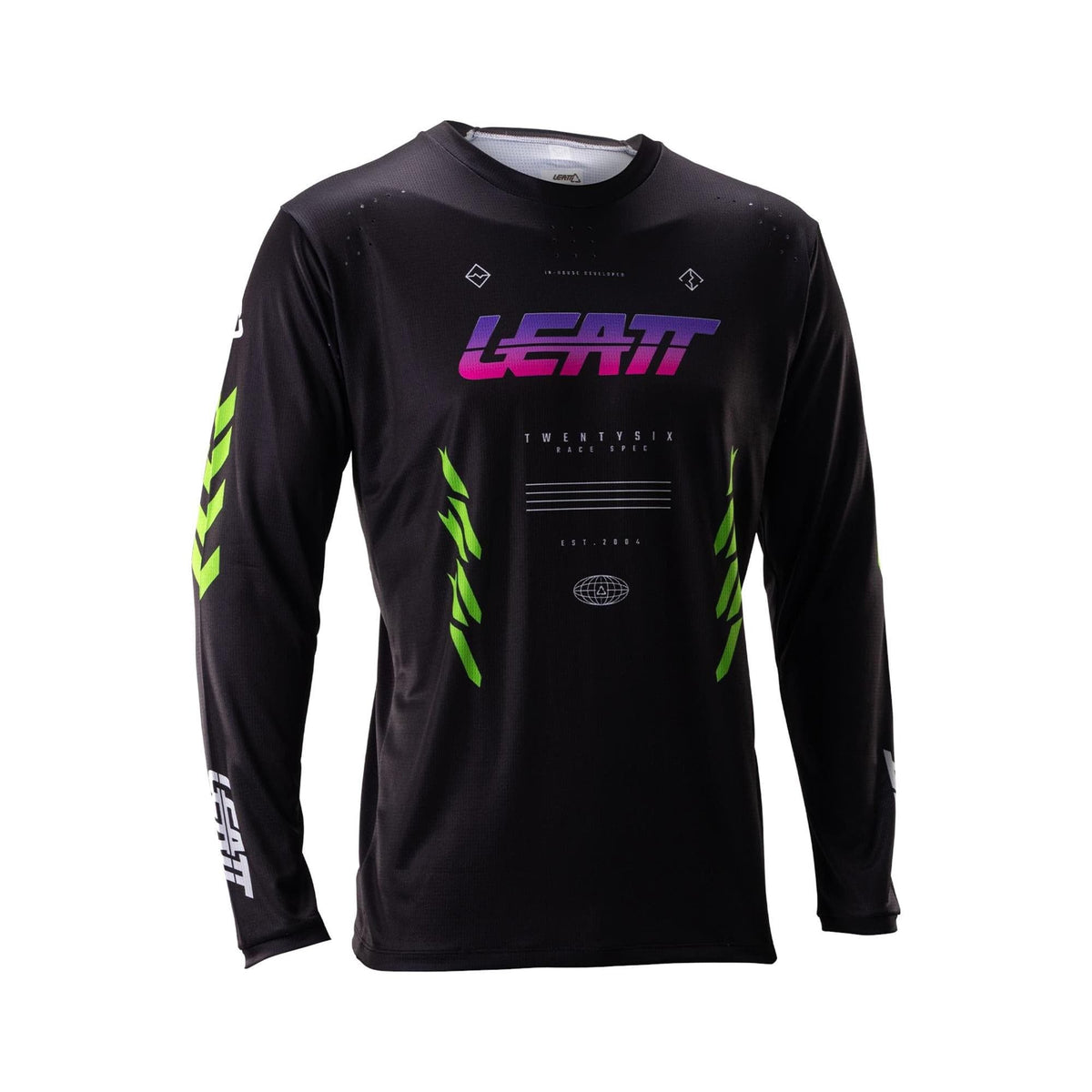 Leatt Gravity 4.0 MTB Long Sleeve Jersey V26 2026: RACE BLACK XL