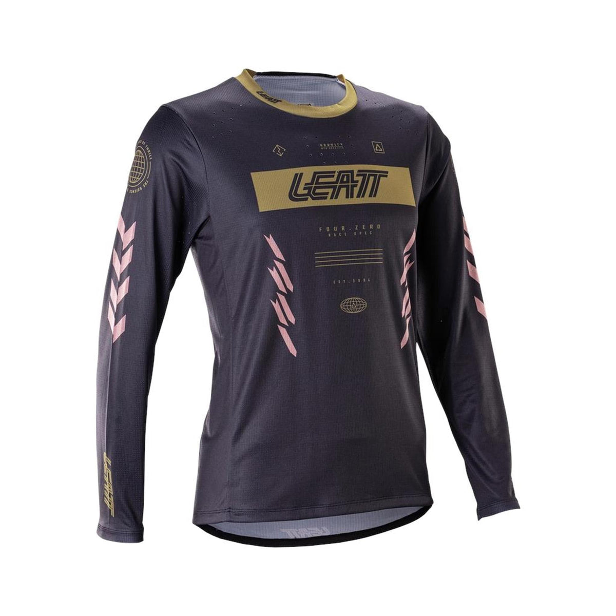 Leatt Gravity 4.0 MTB Womens Long Sleeve Jersey V26 2026: RACE BLACK XL