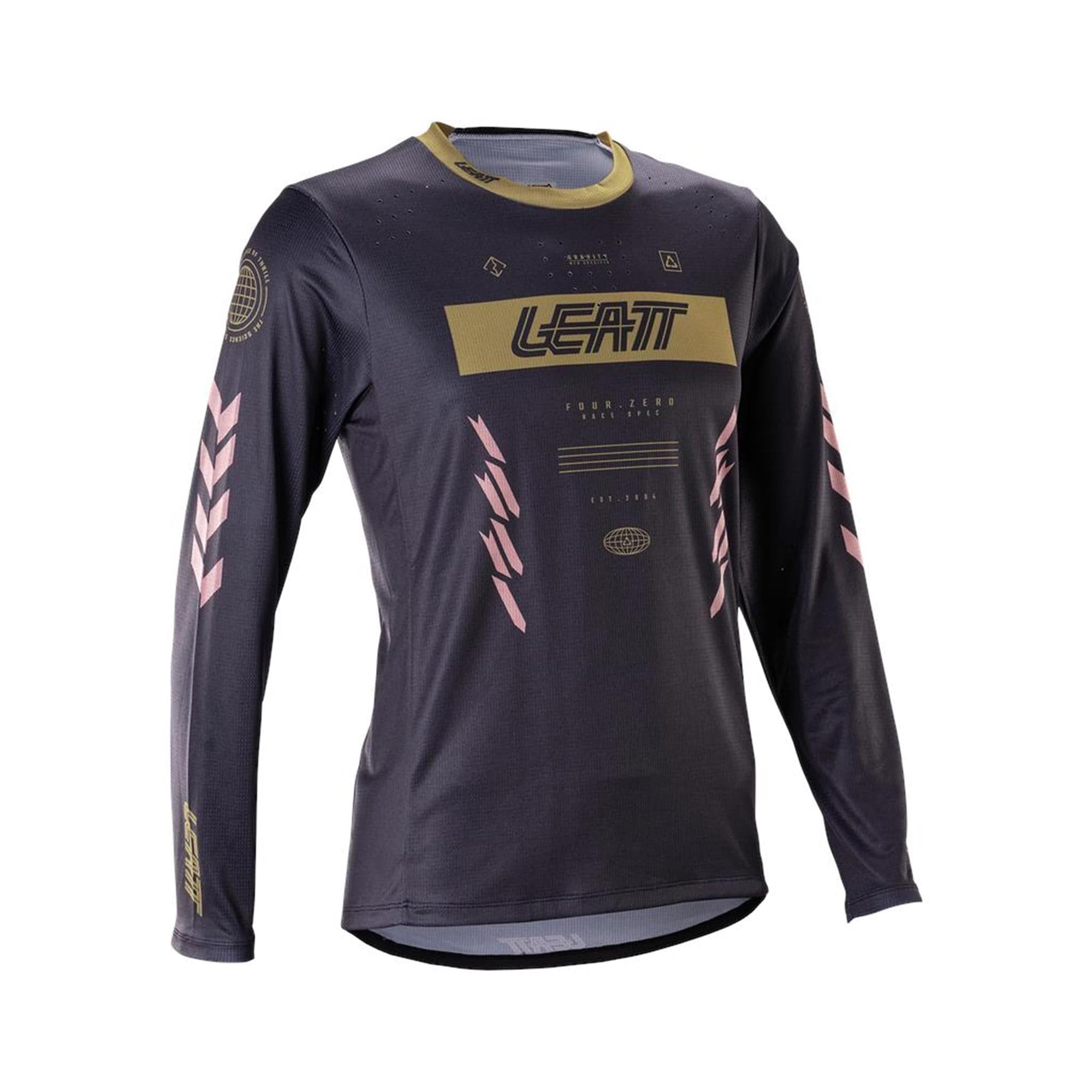 Leatt Gravity 4.0 MTB Womens Long Sleeve Jersey V26 2026: RACE BLACK XL