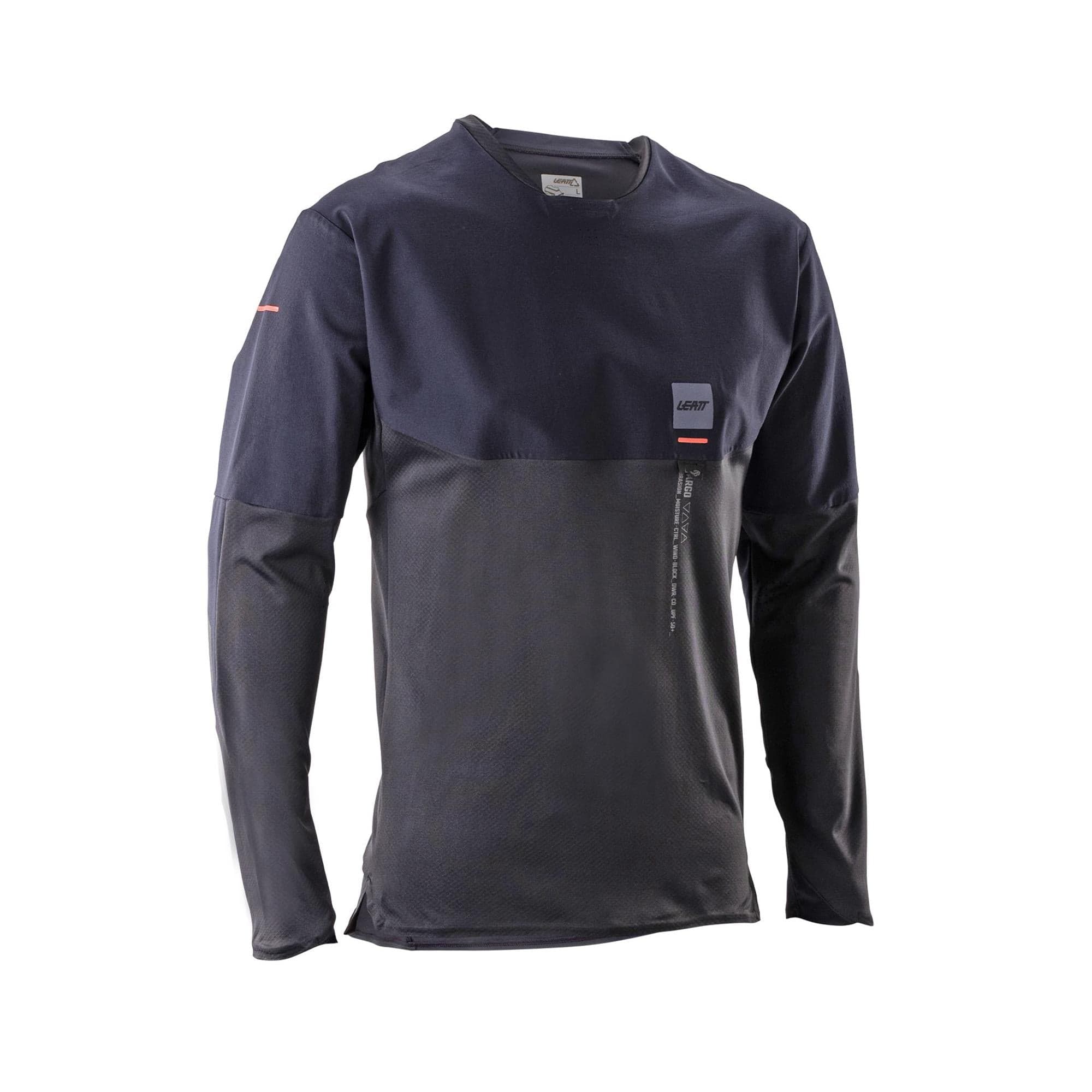 Leatt Trail 6.0 MTB Long Sleeve Cargo Jersey V26 2026: GHOST BLACK S