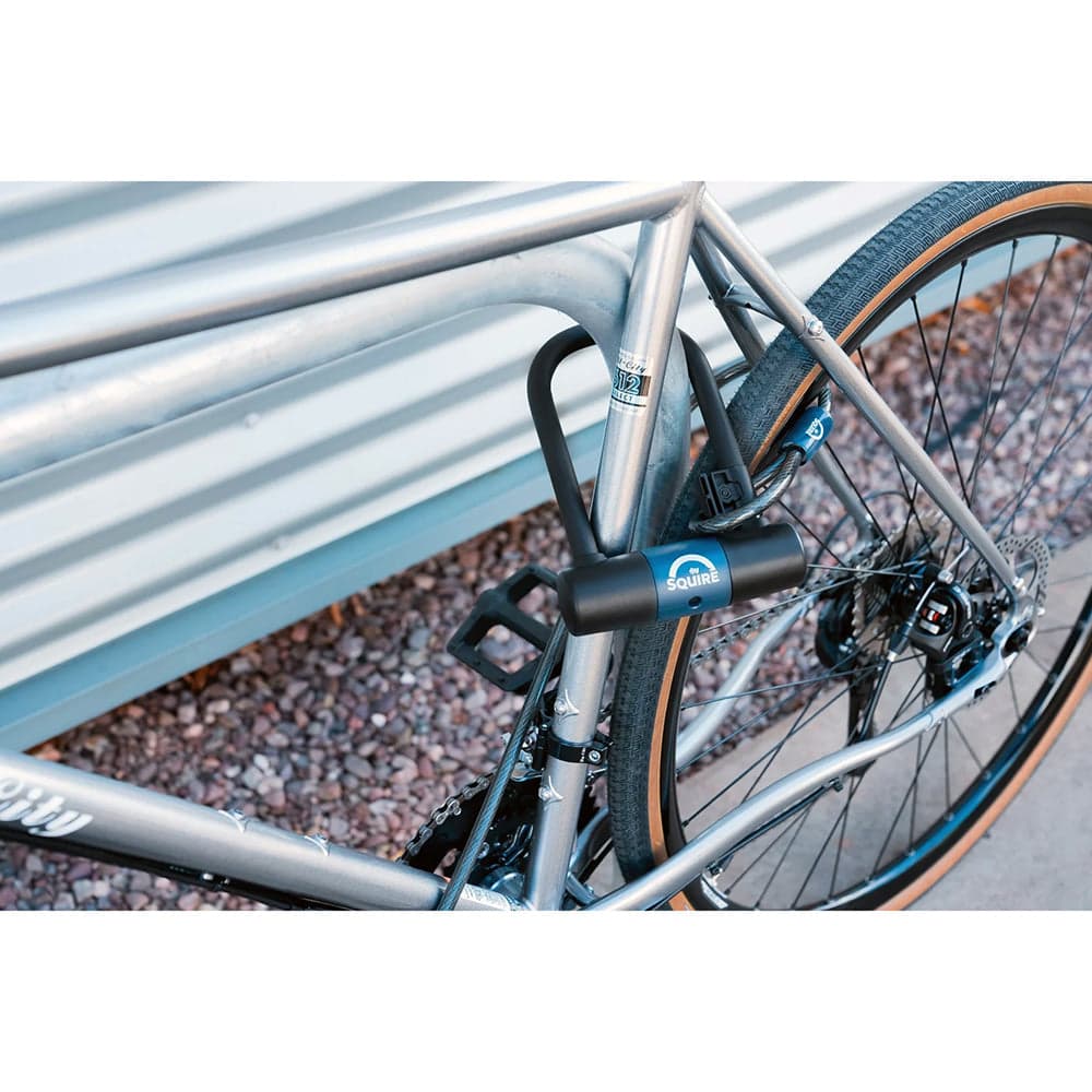 Squire Matterhorn Compact 10c D-Lock and Cable Kit Black 140mm