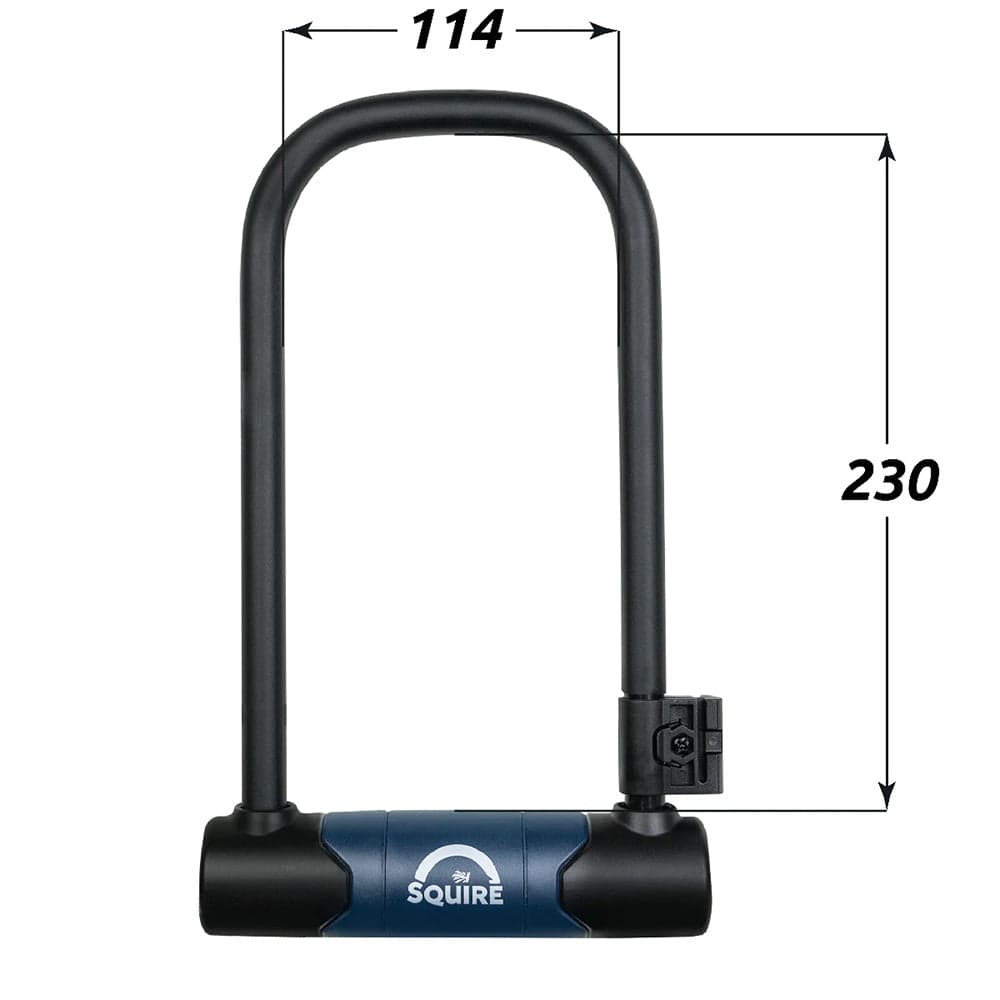Squire Matterhorn 230/10C D-Lock and Cable Kit Black 230mm