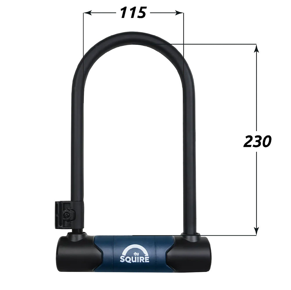 Squire Nevis 230/10C D-Lock and Cable Kit Black 230mm