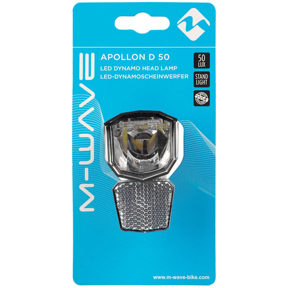 M-Wave Apollon D 50 Dynamo Front Light Black 50 Lux