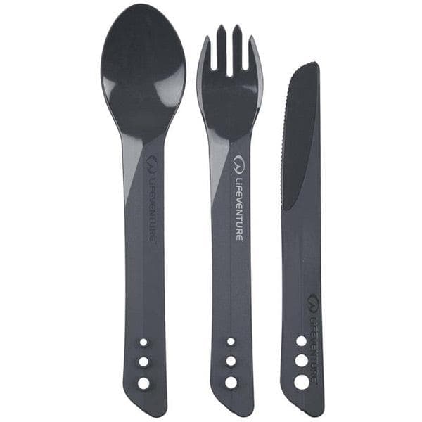 Load image into Gallery viewer, Lifeventure Ellipse Knife; Fork and Spoon Set - Graphite
