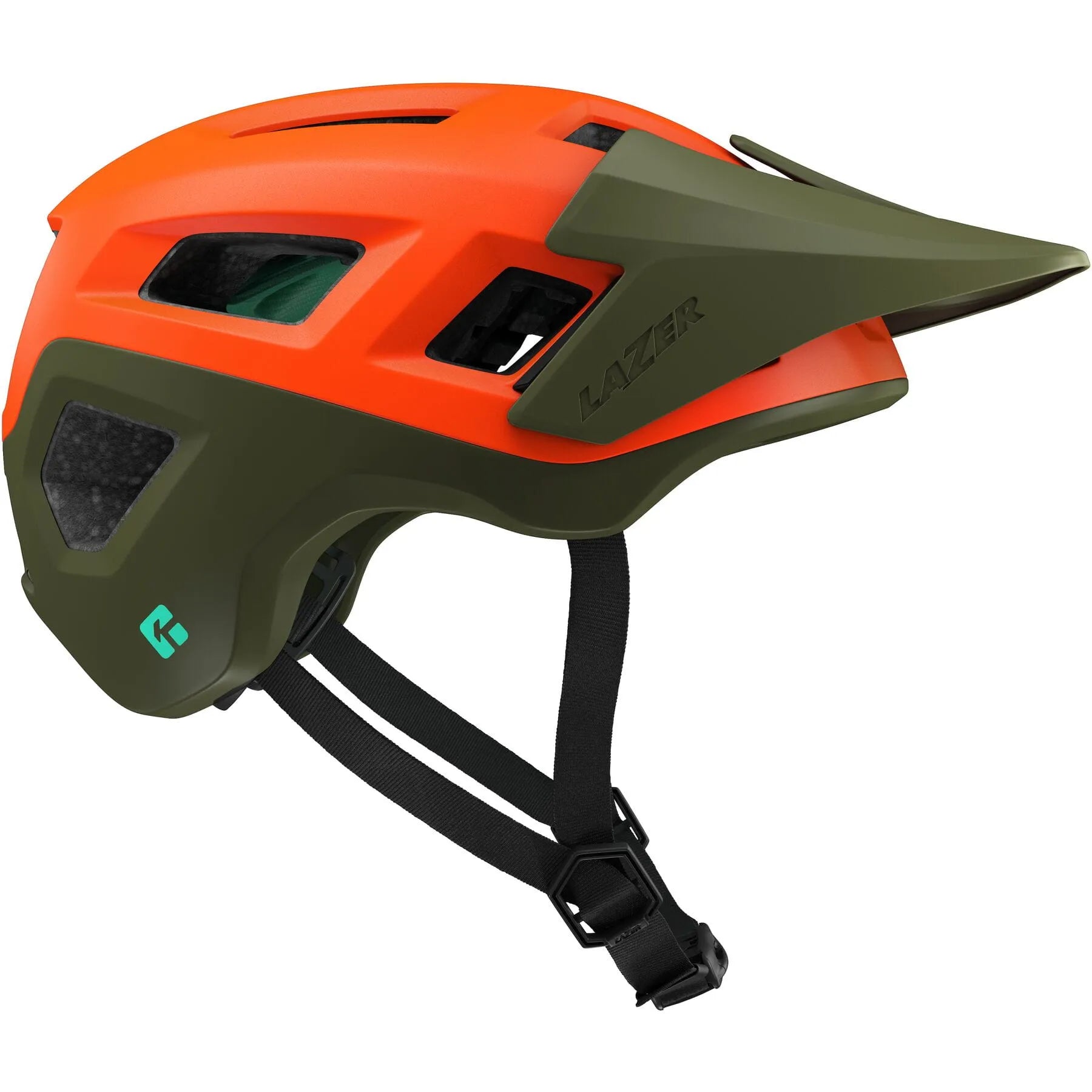 Lazer Coyote KinetiCore Helmet - Matt Orange Green - Small