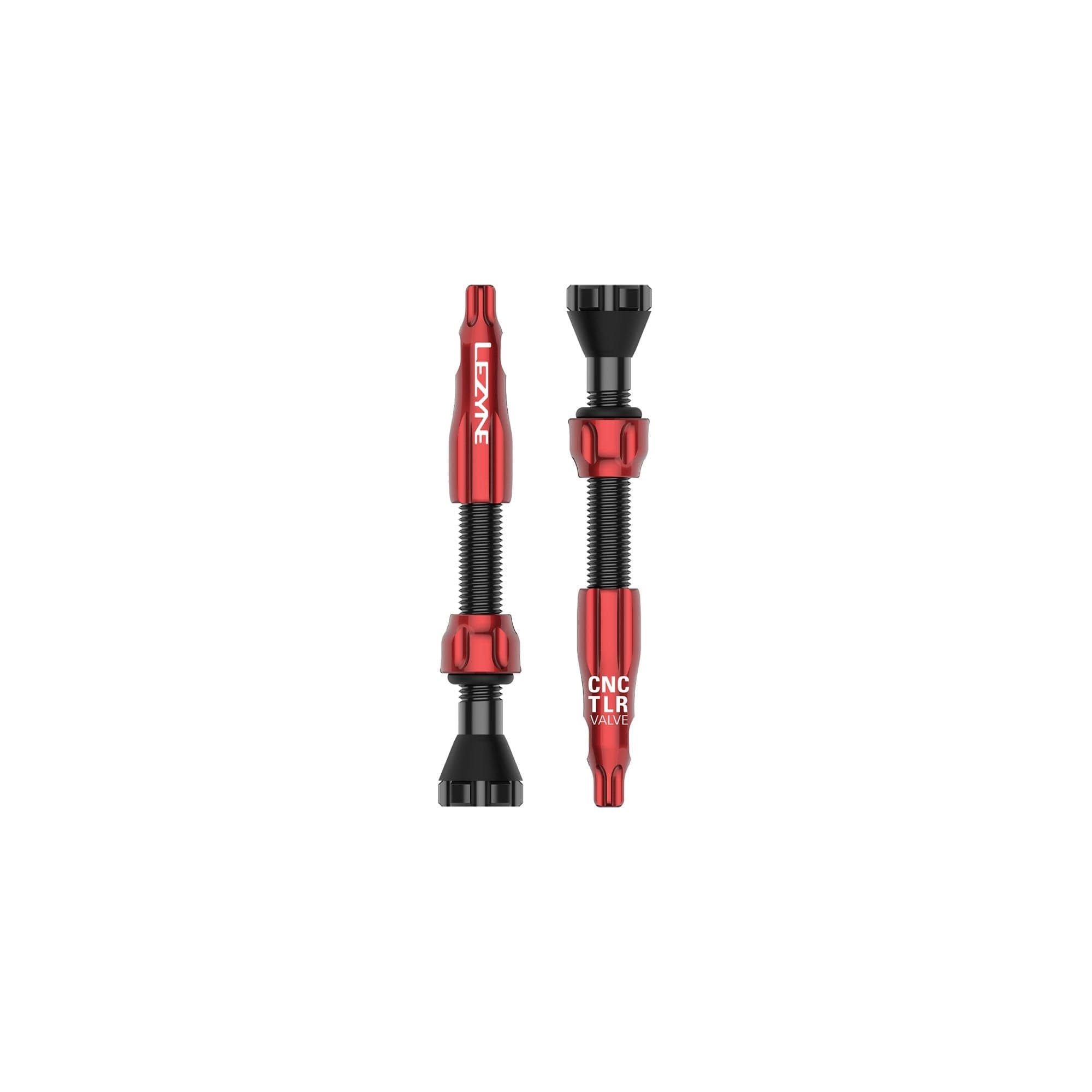Lezyne CNC TLR Valves (Pair) 44mm  Red