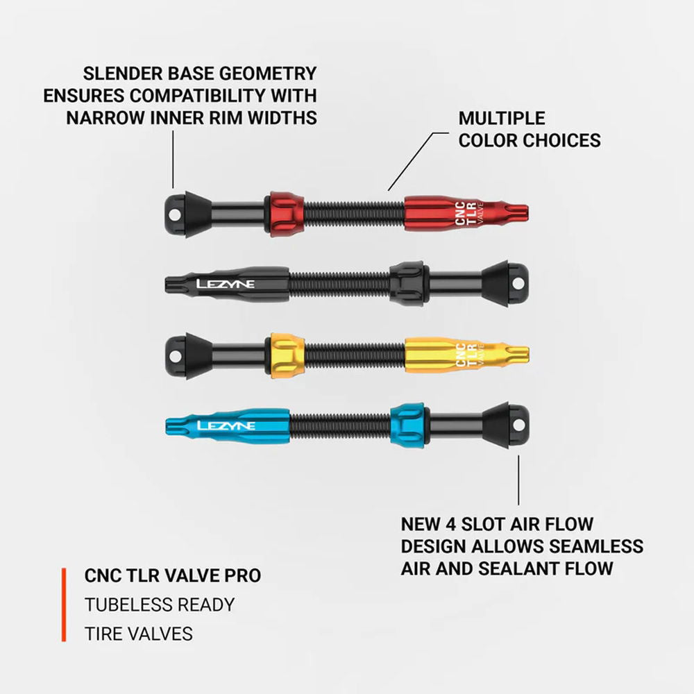Lezyne - CNC TLR Valve PRO - 44mm - Red