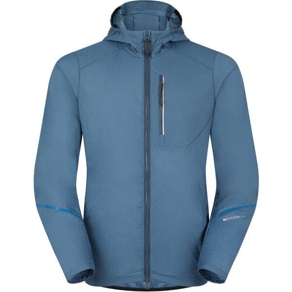 Madison Roam Men's Lightweight Windproof Packable Jacket; lake blue - medium