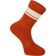 Madison Roam Isoler Crew Sock; rust orange stripe - EU 41.5 - 45 (UK 7.5-10)