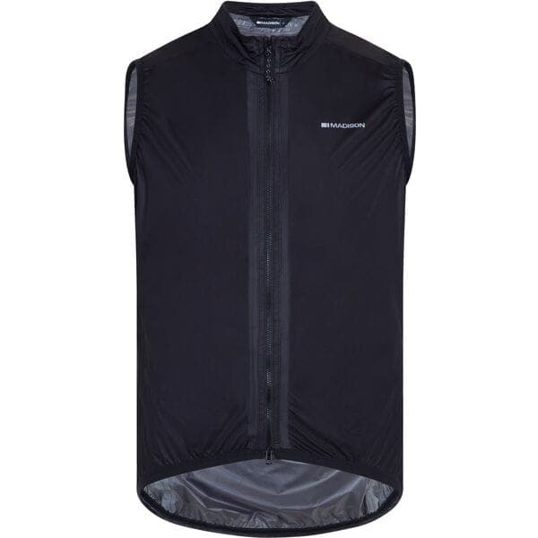 Madison Flux Men's Ultra Packable Waterproof Gilet; black - x-large