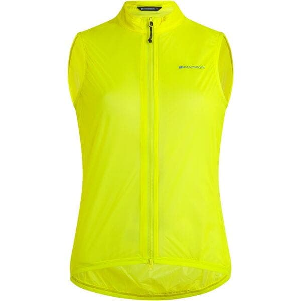 Madison Flux Women's Ultra Packable Waterproof Gilet; yellow - size 16