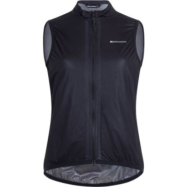 Madison Flux Women's Ultra Packable Waterproof Gilet; black - size 16