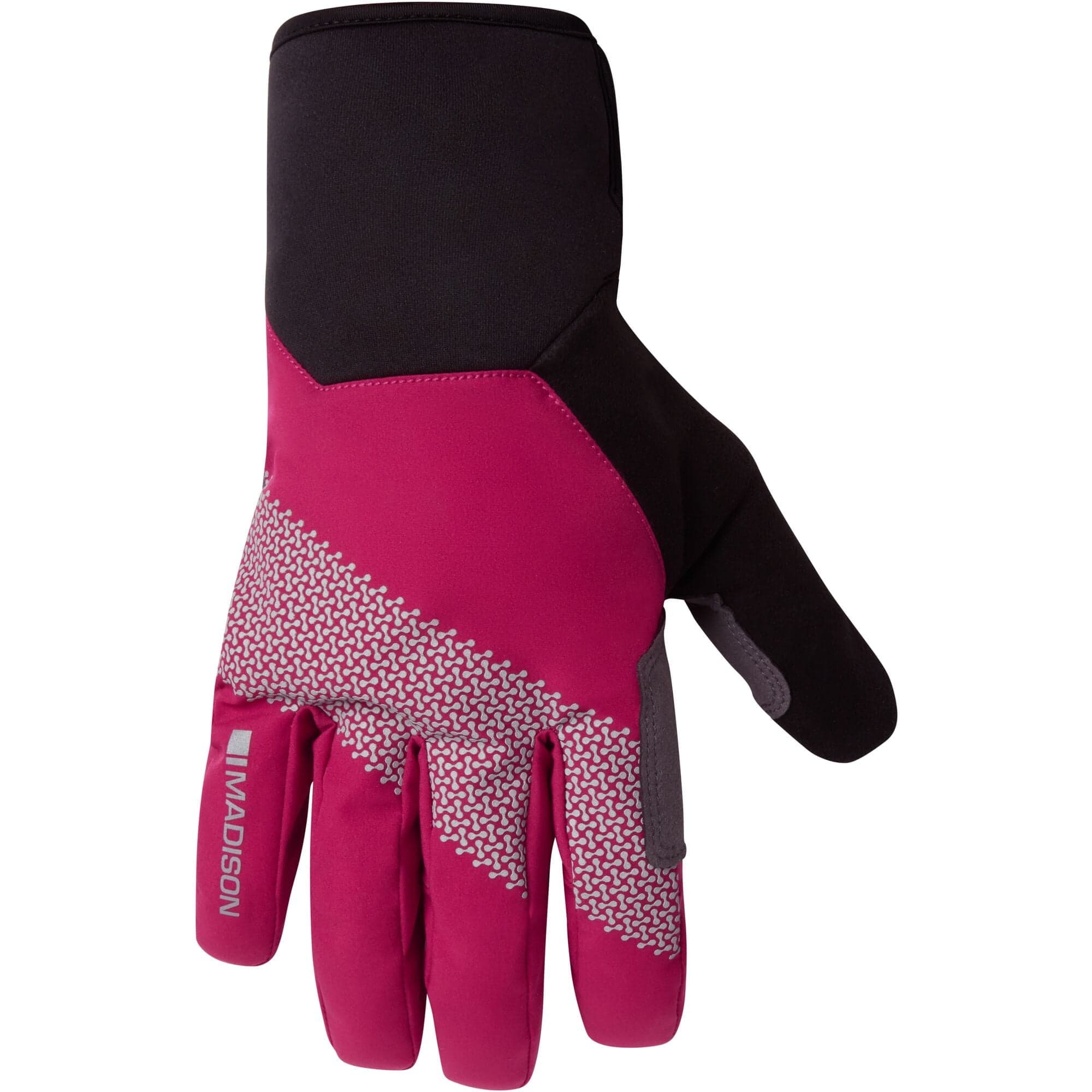 Madison Stellar Reflective Waterproof Thermal Gloves; magenta pink - small