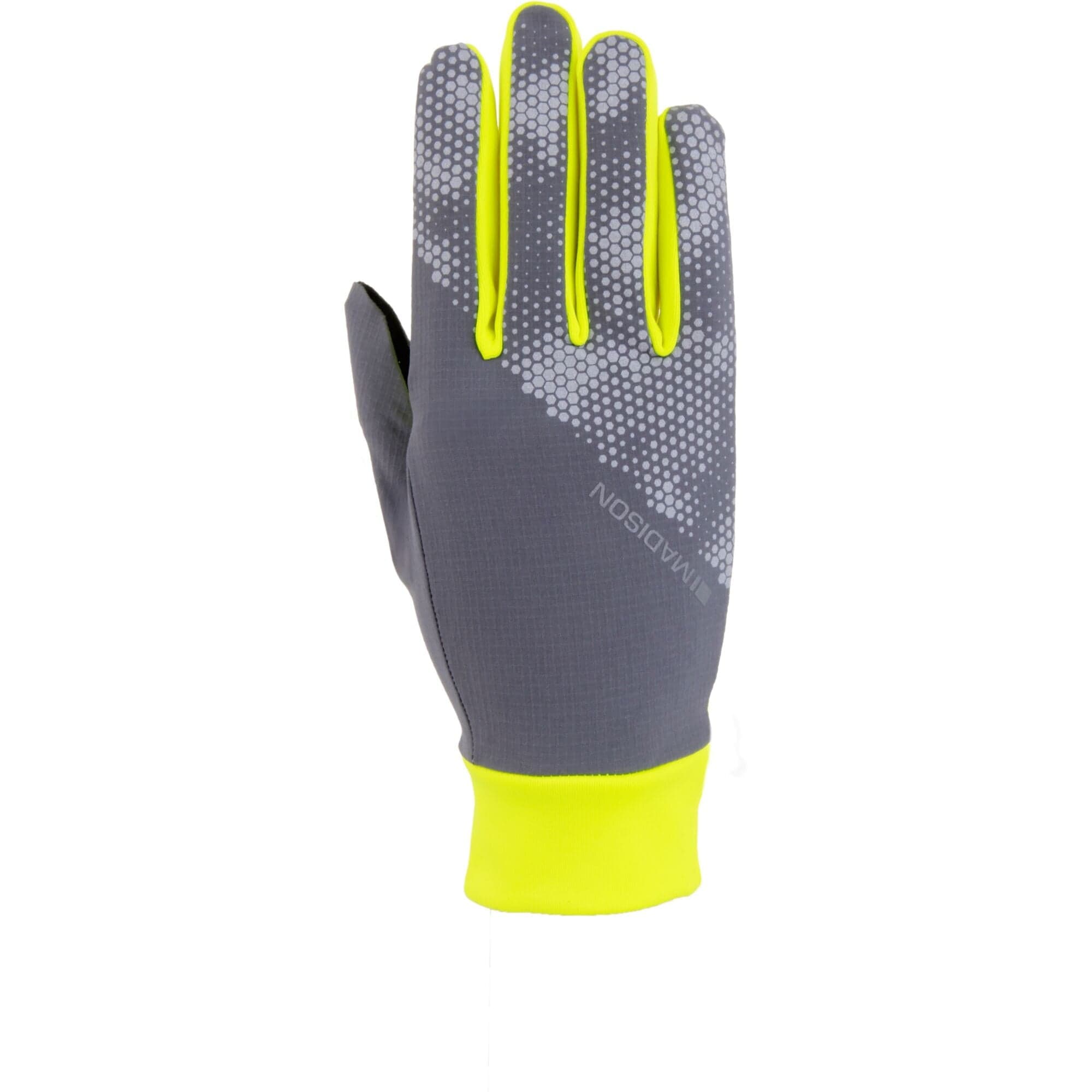 Madison Freewheel Stellar-Tech Windproof Gloves; hi-viz yellow / castle grey- x-large