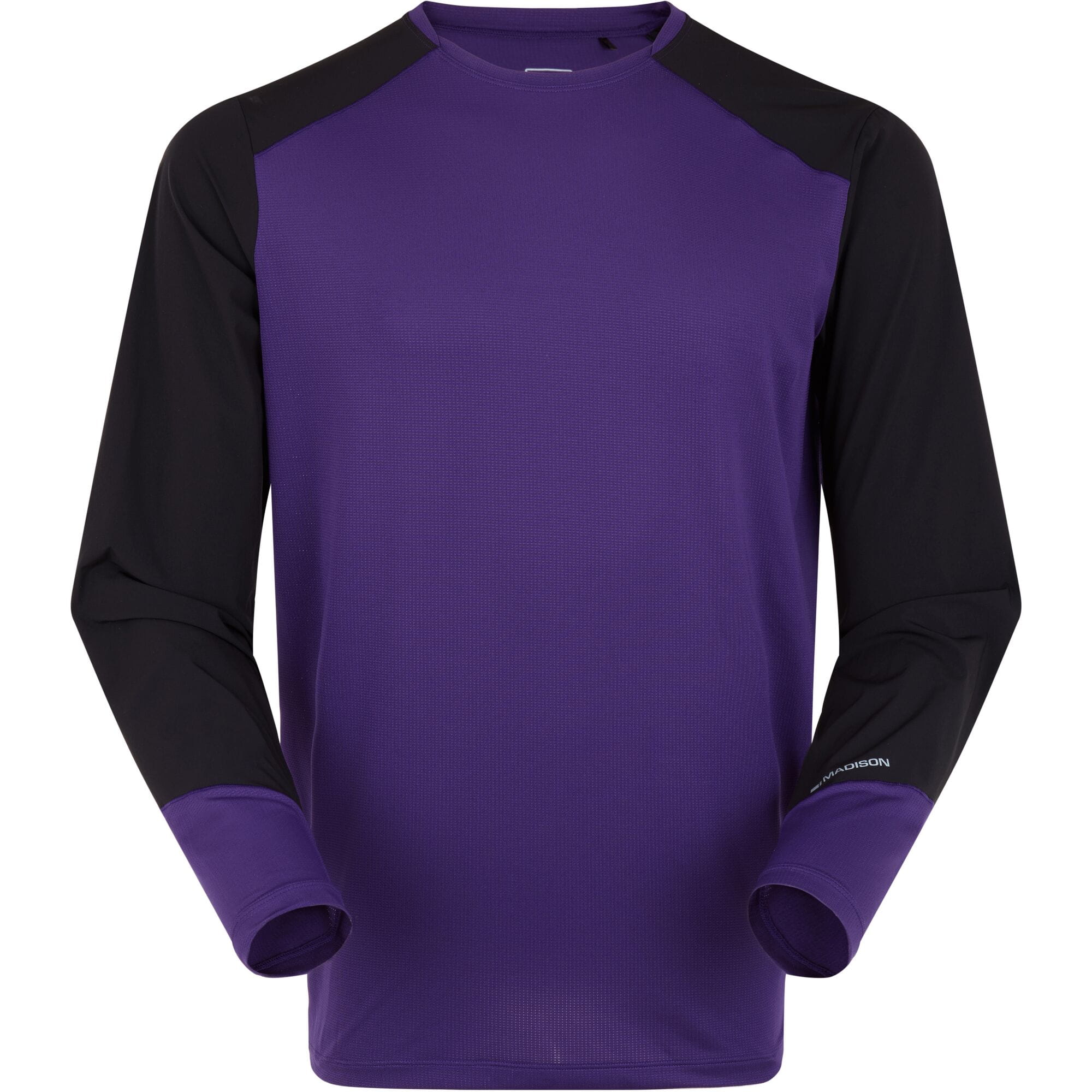 Madison Flux Men's Long Sleeve Trail Jersey; plasma purple / black - medium