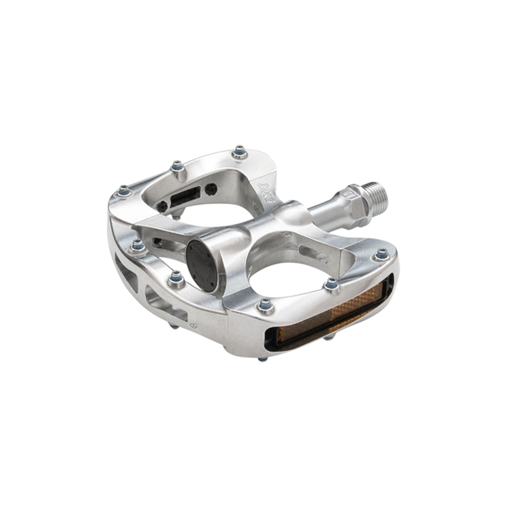 MKS Pretzel Flat Pedal: SILVER 9/16"