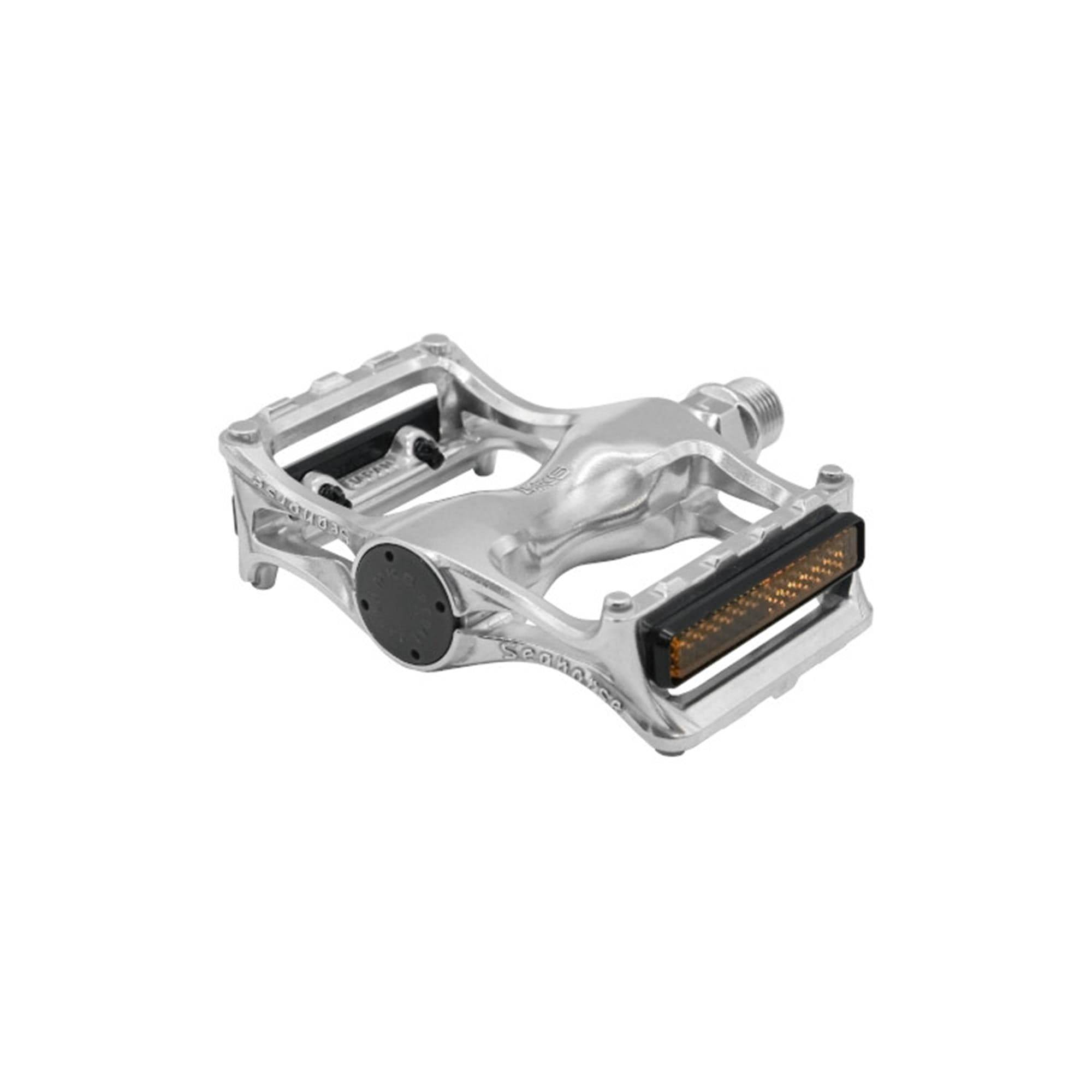 MKS Seahorse Flat Pedal: SILVER 9/16"