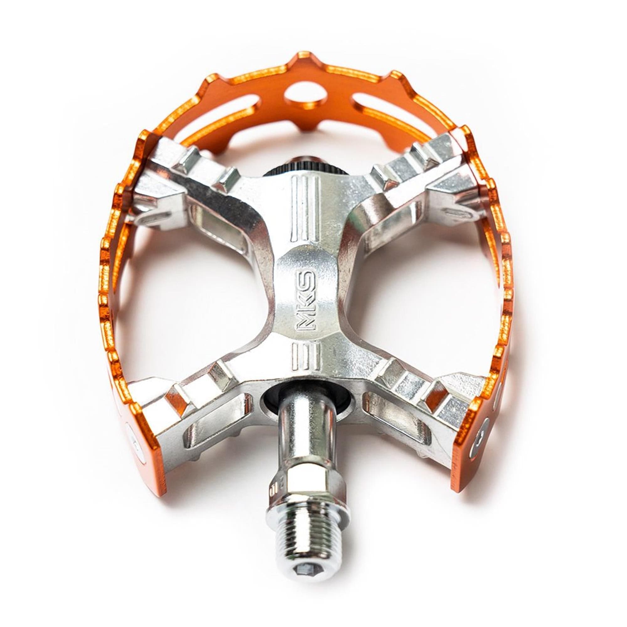 MKS XC-III Bear Trap Colour Edition Pedals: ORANGE 9/16"